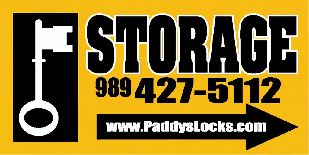 Paddy's Locks & Storage Road Sign